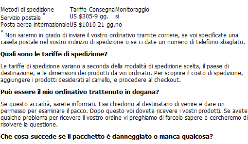 faq servizio postale può essere monitorati